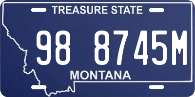 MT license plate 988745M