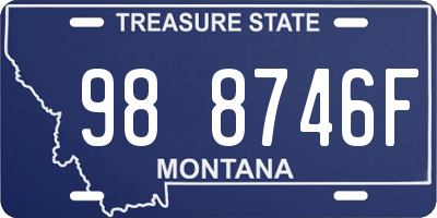 MT license plate 988746F