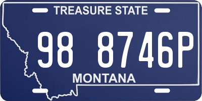 MT license plate 988746P