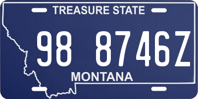 MT license plate 988746Z