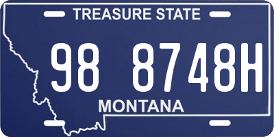 MT license plate 988748H