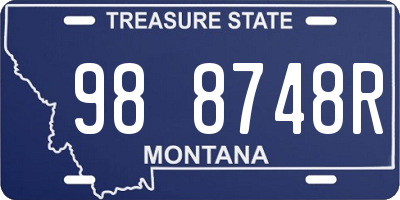 MT license plate 988748R