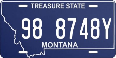 MT license plate 988748Y