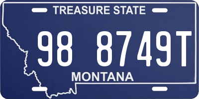 MT license plate 988749T