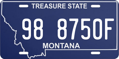 MT license plate 988750F