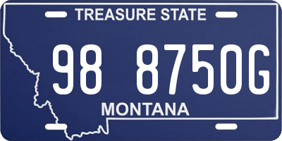 MT license plate 988750G