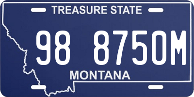 MT license plate 988750M