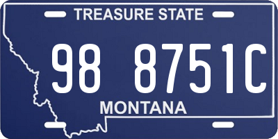 MT license plate 988751C