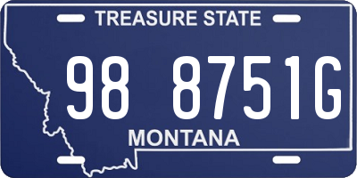 MT license plate 988751G