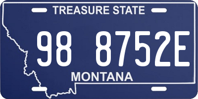 MT license plate 988752E