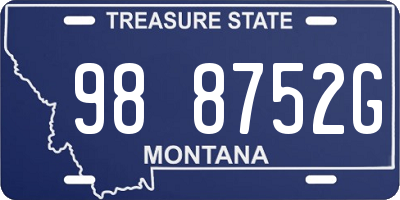 MT license plate 988752G