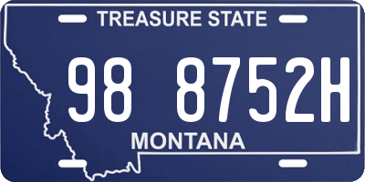 MT license plate 988752H