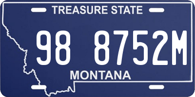 MT license plate 988752M