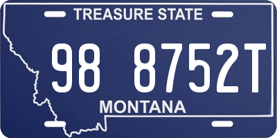 MT license plate 988752T