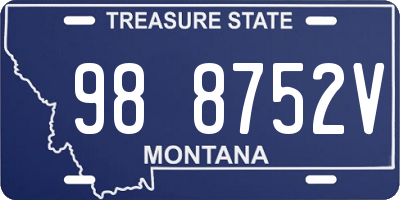 MT license plate 988752V