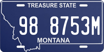 MT license plate 988753M