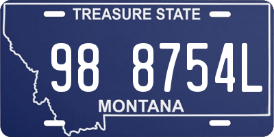 MT license plate 988754L