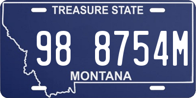 MT license plate 988754M