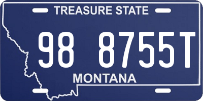 MT license plate 988755T