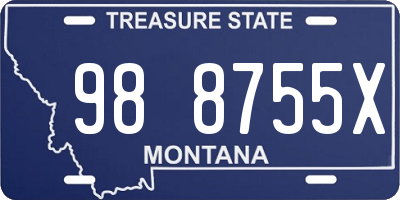 MT license plate 988755X