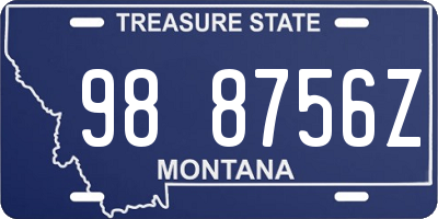 MT license plate 988756Z