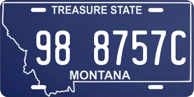 MT license plate 988757C