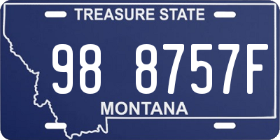 MT license plate 988757F