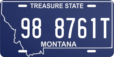 MT license plate 988761T