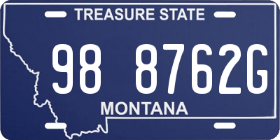 MT license plate 988762G