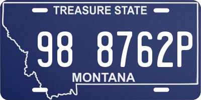 MT license plate 988762P