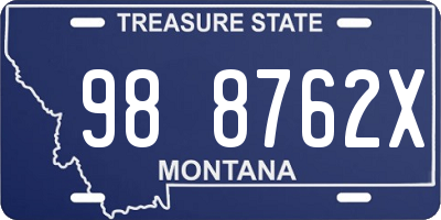 MT license plate 988762X