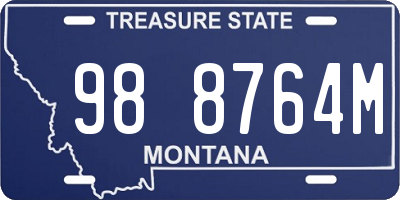 MT license plate 988764M