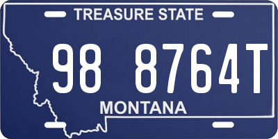 MT license plate 988764T