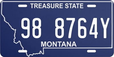 MT license plate 988764Y