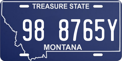 MT license plate 988765Y