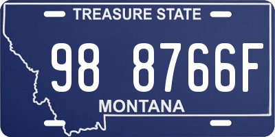 MT license plate 988766F