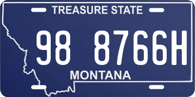 MT license plate 988766H