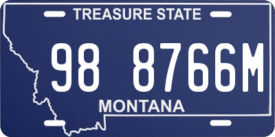 MT license plate 988766M