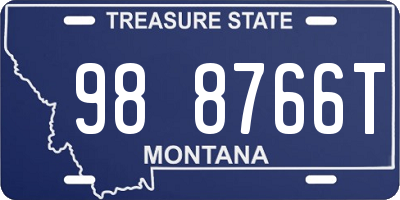 MT license plate 988766T