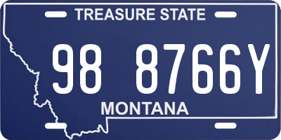 MT license plate 988766Y