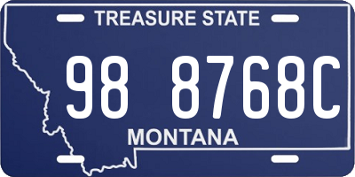 MT license plate 988768C