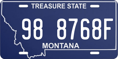 MT license plate 988768F