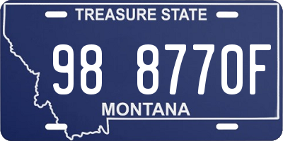 MT license plate 988770F