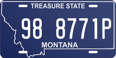 MT license plate 988771P