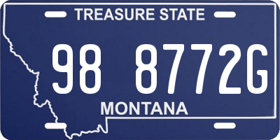 MT license plate 988772G