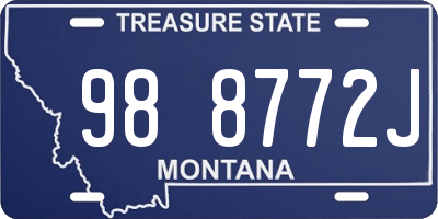 MT license plate 988772J