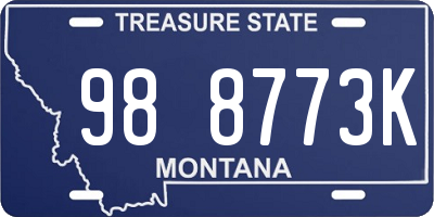 MT license plate 988773K