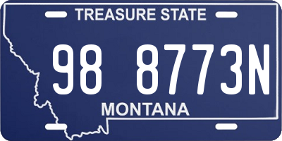 MT license plate 988773N