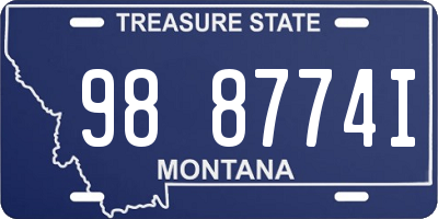 MT license plate 988774I