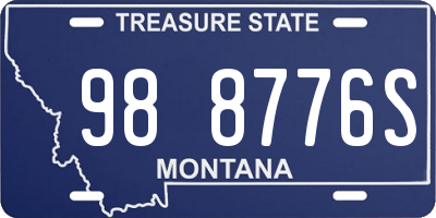 MT license plate 988776S